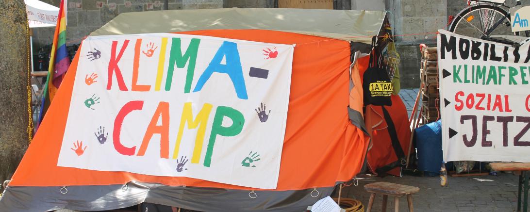 Hier sieht man das Nördlinger Klimacamp.