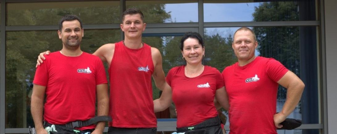 v.l. Bojan Arnaudov, Vitali Griebel (jun. Chef), Luba Horki, Dima Litergaus