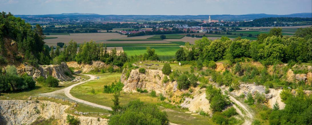 Das Bild zeigt einen Blick in das Geotop Lindle. 