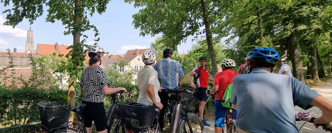 Stadtradeln mit Blick auf den Daniel.