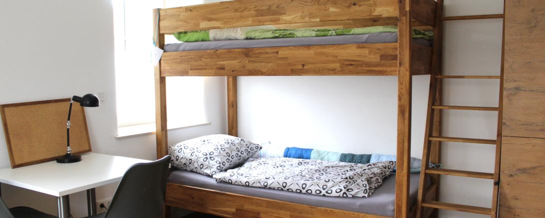 Blick ins Zimmer im Frauenhaus Nordschwaben 