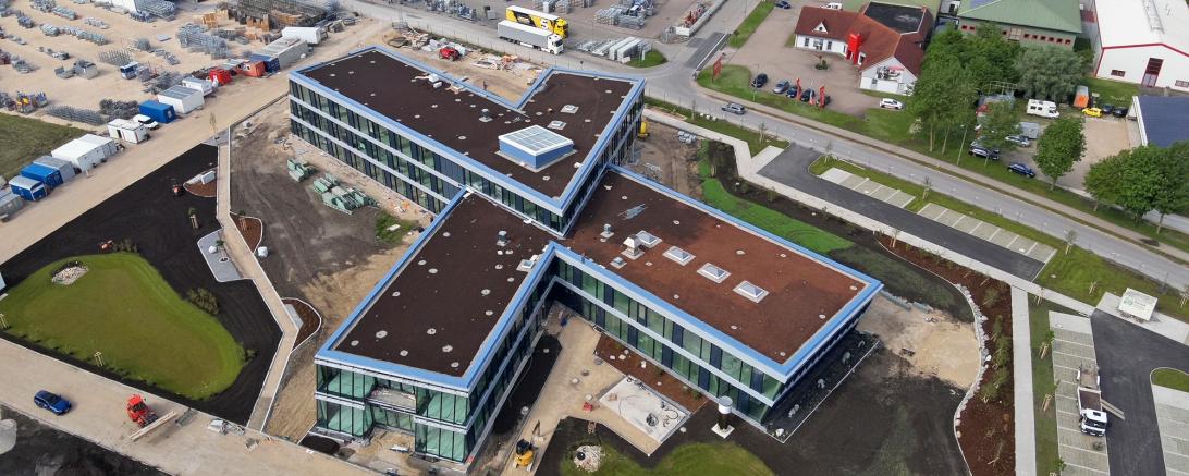 Luftaufnahme Neubau GEDA