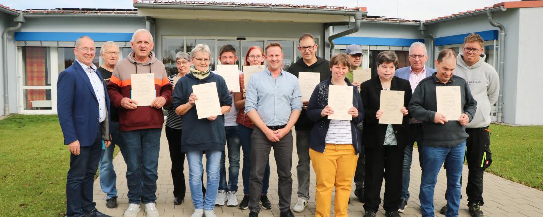 Betreutenehrungen des Standorts Asbach-Bäumenheim.