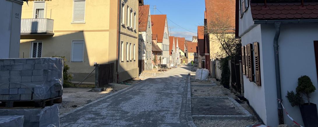 Das Bild zeigt die Baustelle in der Henkergasse.