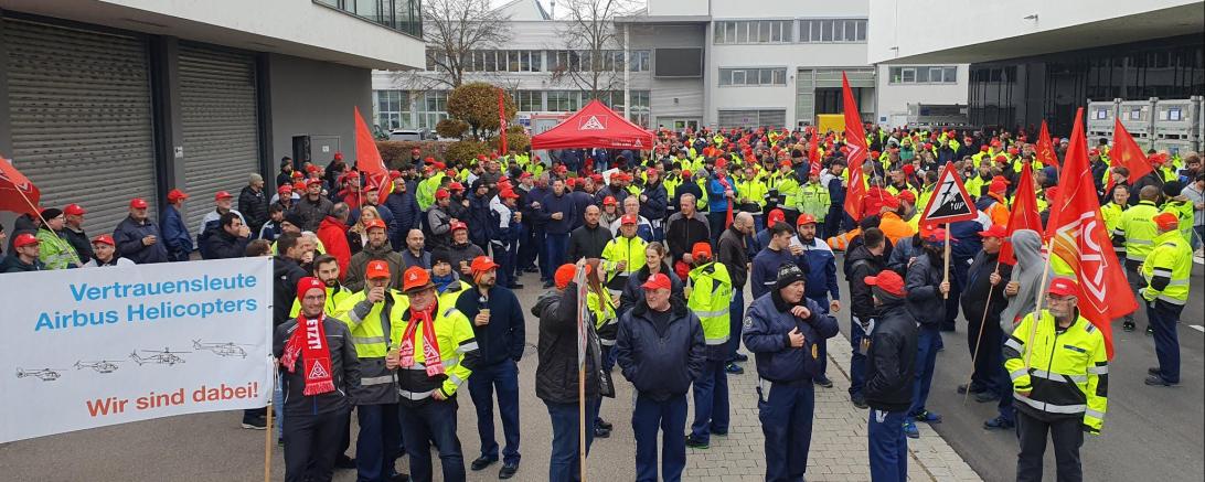 Warnstreik der Firma Airbus