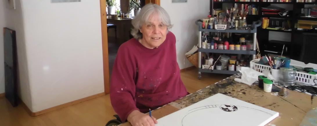 Eduard Zenzinger in seinem Atelier. 