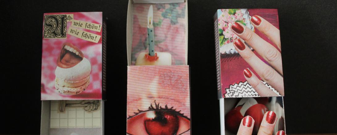 Streichholzschachteln gestaltet von Doreen Fenner-Kiepsel 