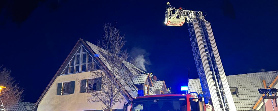 Feuerwehreinsatz im Nördlinger Stadtteil Baldingen