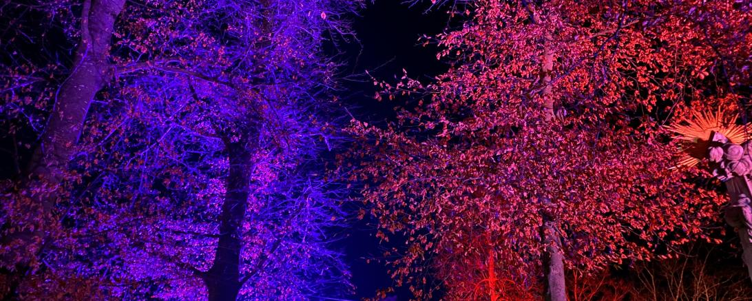 Beleuchteter Graben in Weding