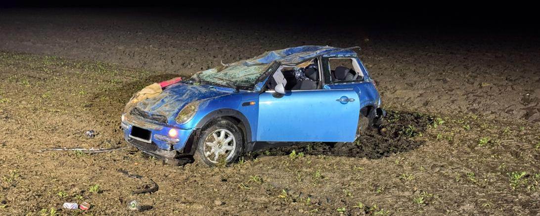 Das verunfallte Fahrzeug.