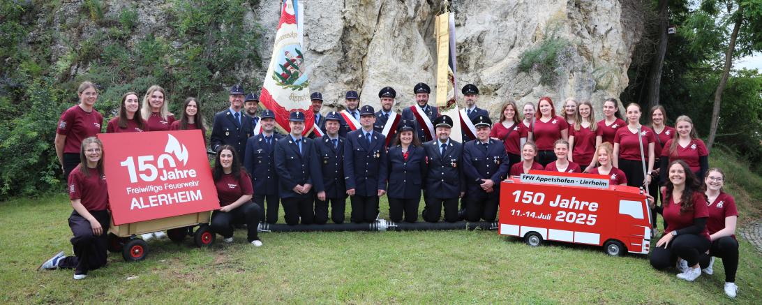 Schon seit 150 Jahren besteht die Patenschaft der Feuerwehren Alerheim und Appetshofen-Lierheim.