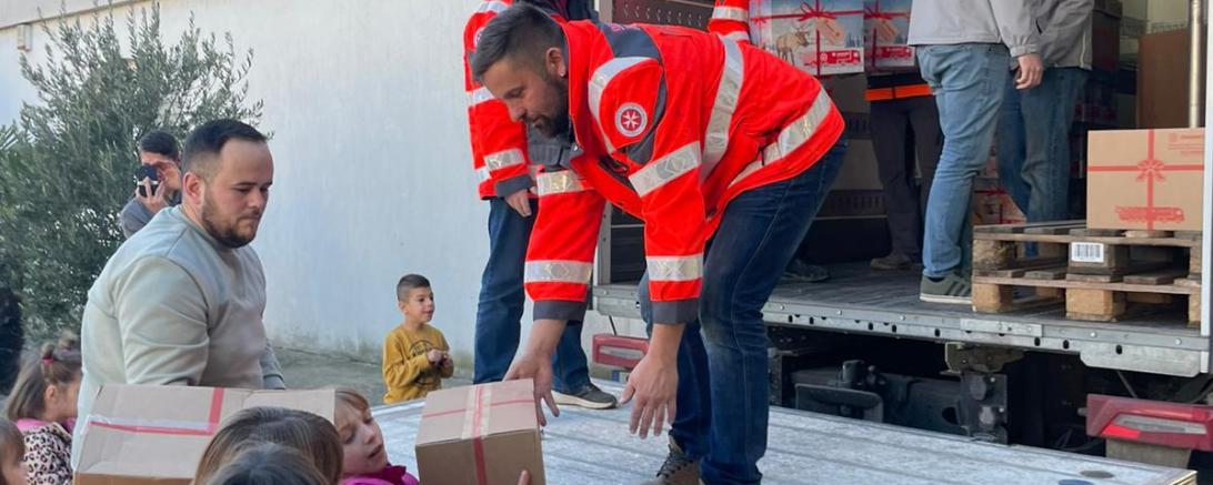 Übergabe Pakete Rumänien