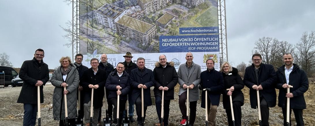Spatenstich Hoch der Donau 