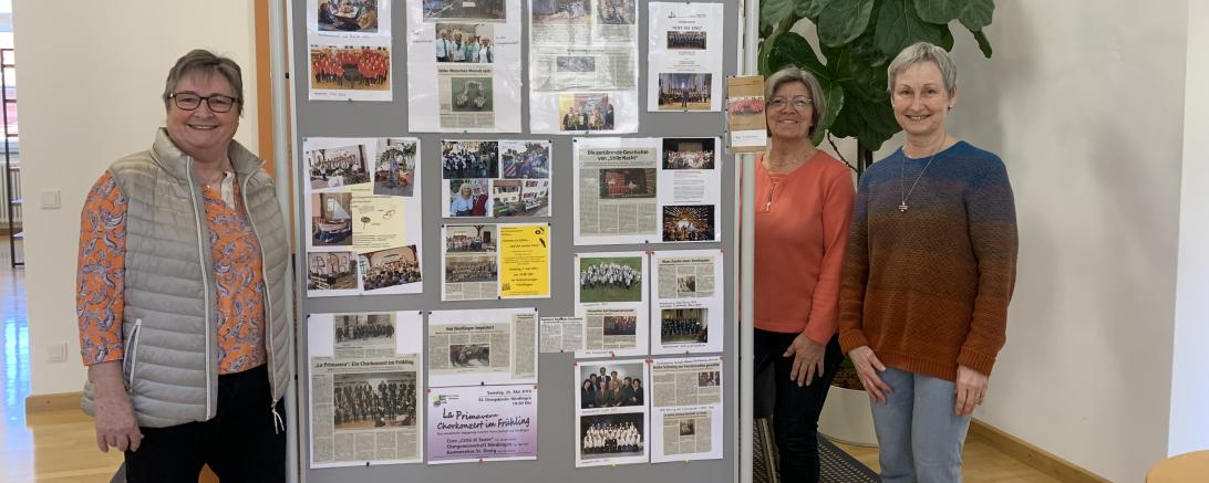 V.l.n.r.: Vorsitzende Hannelore Stark, Maria Beck, Heike Schmieg (Schriftführerin), nicht auf dem Bild Ruth Hirsch.