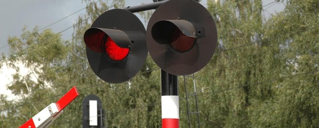 Bahnschranke am Bahnübergang