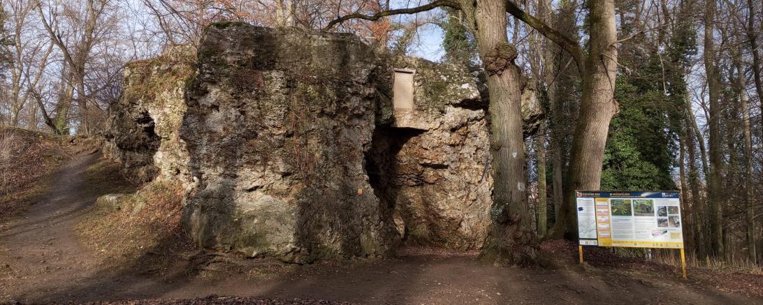 Der Hexenfelsen auf der Marienhöhe stammt aus der Riesseezeit.