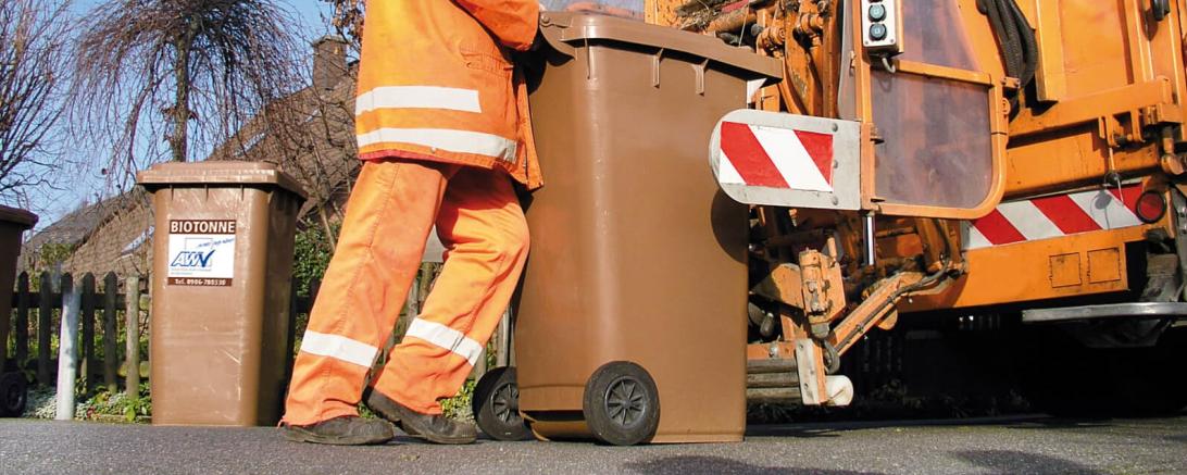 Straßensammlung von Bioabfall.