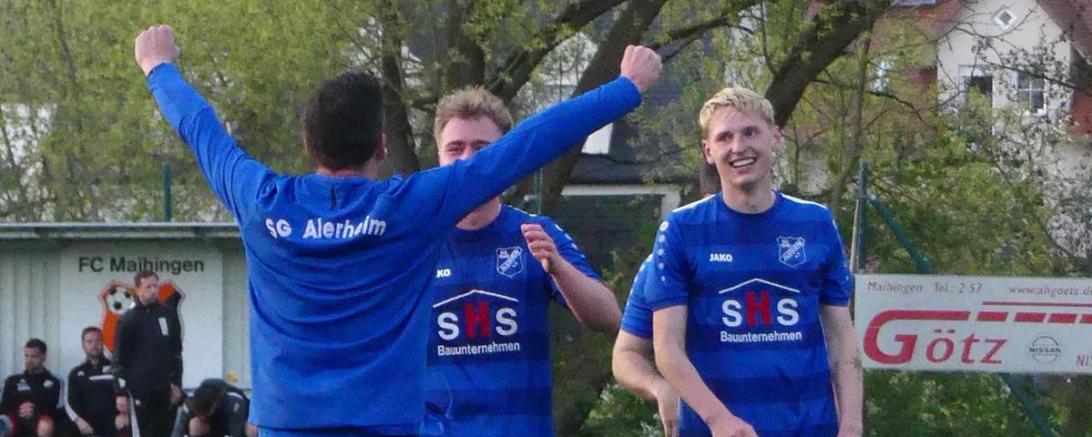 Die Freude nach dem Finaleinzug ist groß bei der SG Alerheim.