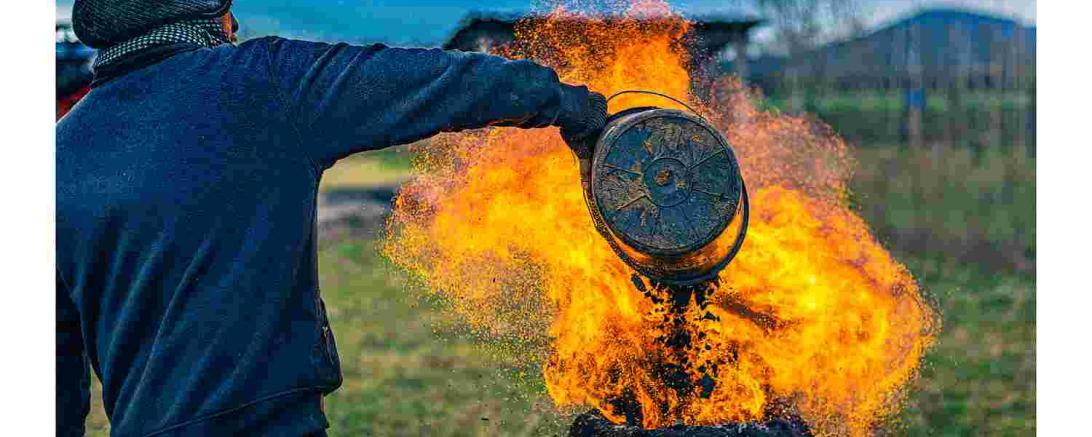 Befüllen des Rennfeuers