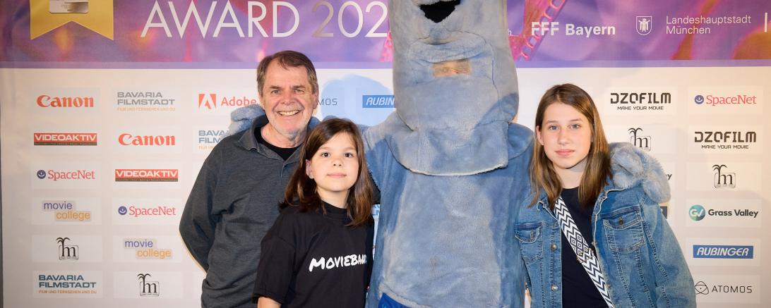 V.l.n.r.: Dieter Scholz, Emely Reiber, Camgaroo, Bianca Gebele