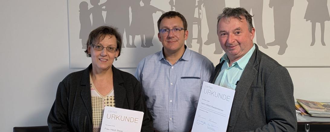 Ehrung Albert Riedelsheimer und Heidi Meier