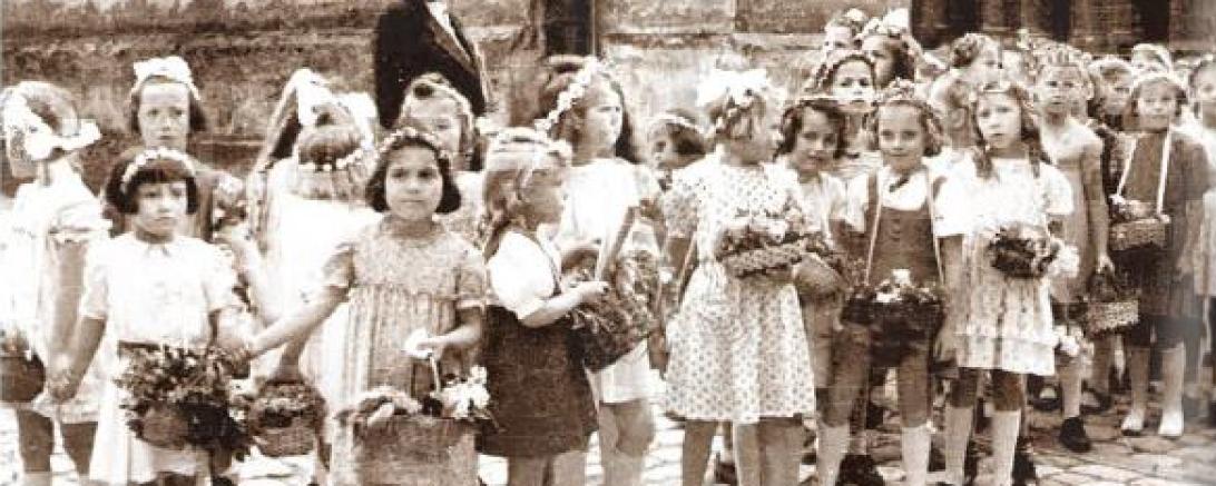 Stabenfest, Aufnahme aus dem Jahr 1949. 