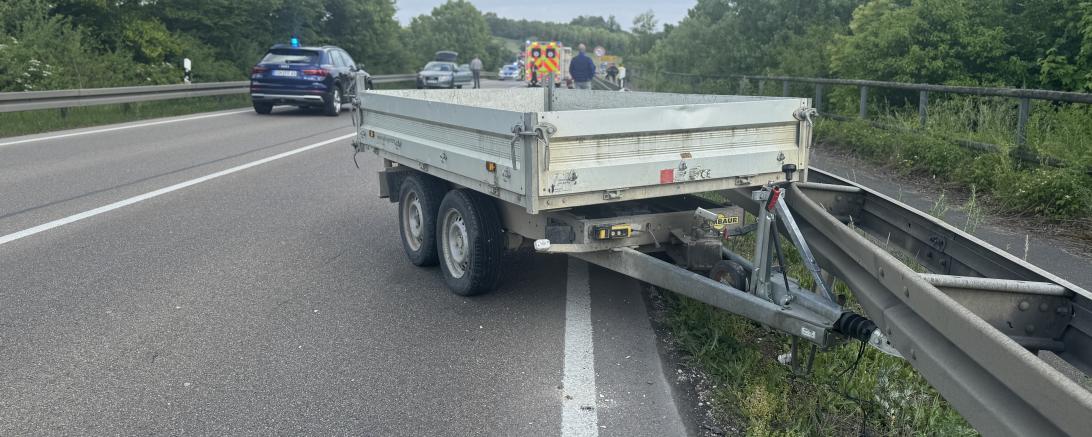 Der am Unfall beteiligte Anhänger.