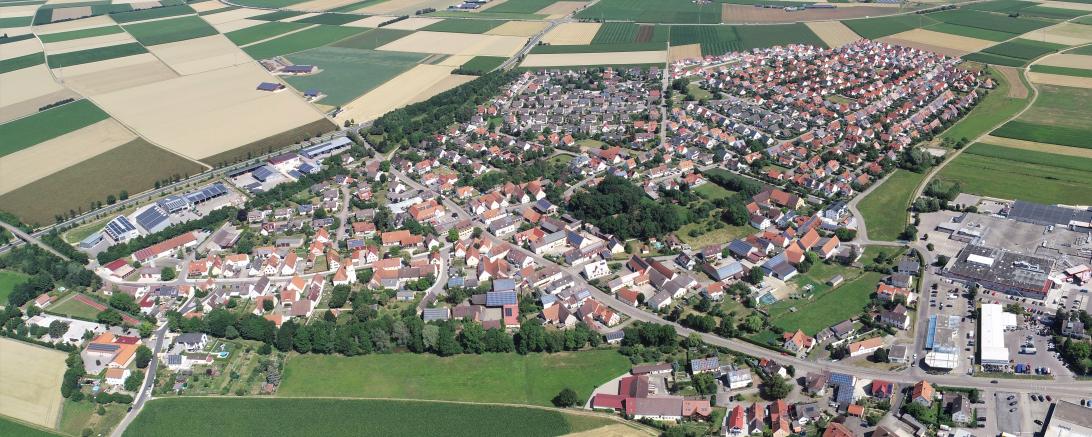 Baldingen aus der Vogelperspektive