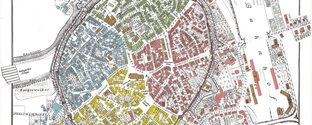 Stadtplan Nördlingen 1920