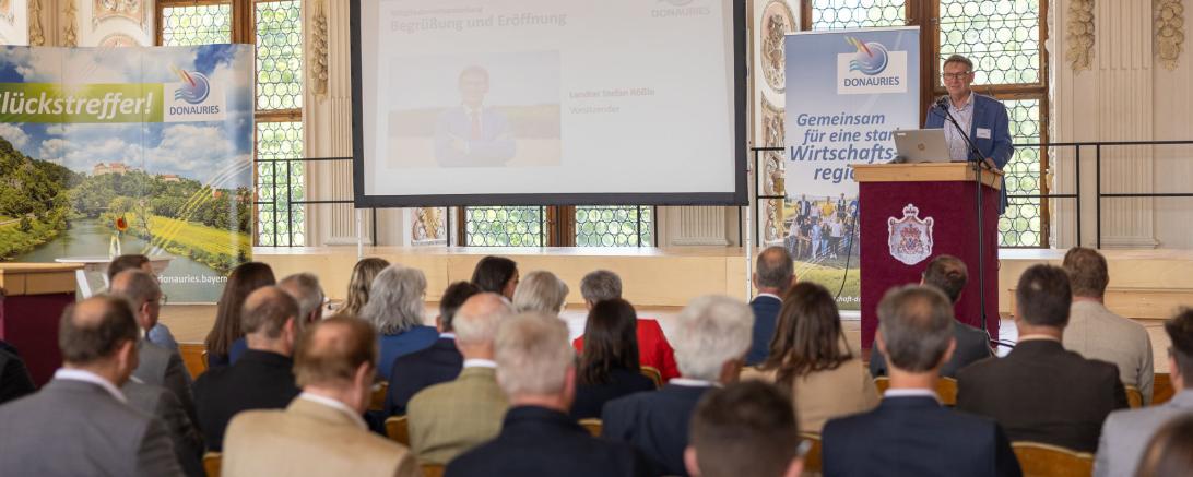 Landrat Rößle beim Tag der Wirtschaft 2025.