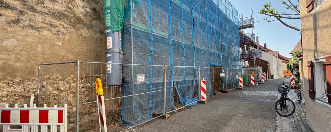 Baustelle Stadtmauer Nördlingen