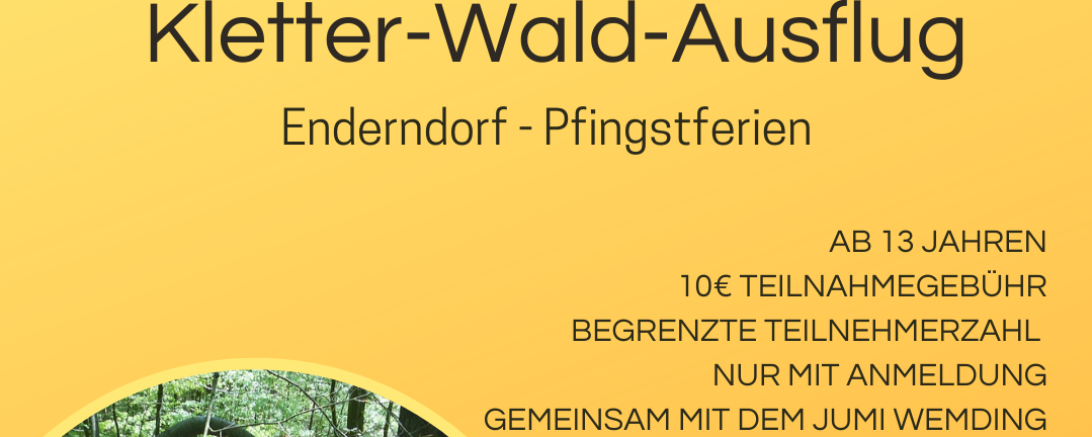 Flyer zum Kletter-Wald-Ausflug am 17. Juni 2025.