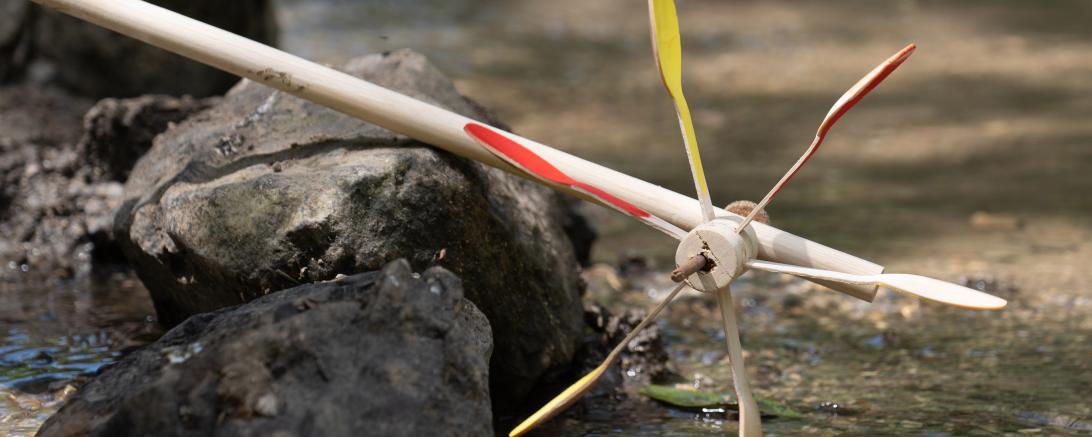 Wasserrad selbstgebastelt