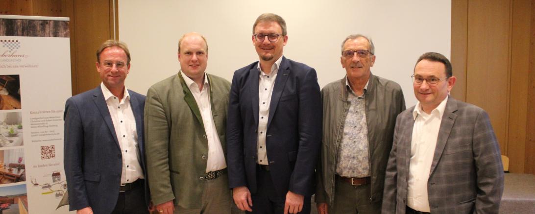 V.l.n.r.: Wolfgang Fackler, Konrad Müller, Jürgen Raab, Helmut Bauer, Ulrich Lange.