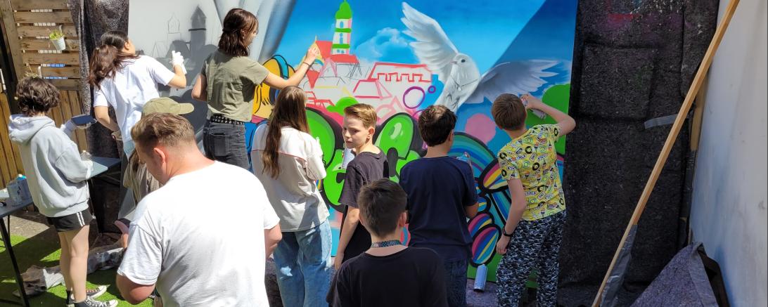 Die Jugendlichen waren mit vollem Eifer dabei.