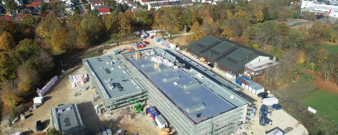 Luftbild Neubau städtisches Hallenbad Nördlingen