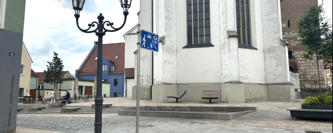 Platz an der Augsburger Botengasse in Donauwörth 