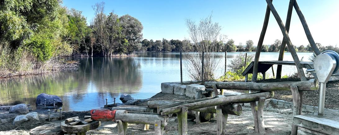 Wasserspielplatz am Baggerssee in Hamlar 