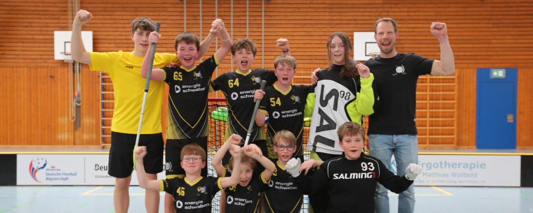 Die U13-Floorballer aus Nordheim blicken auf eine erfolgreiche Saison zurück.
