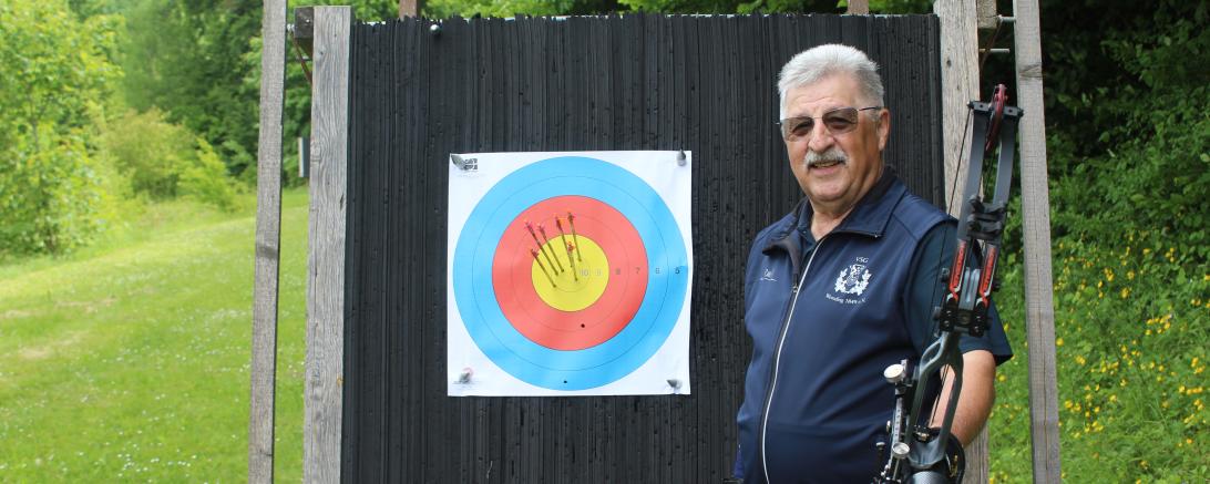 Auf dem Trainingsgelände der VSG Wemding legt er die Basis für seinen Erfolg.