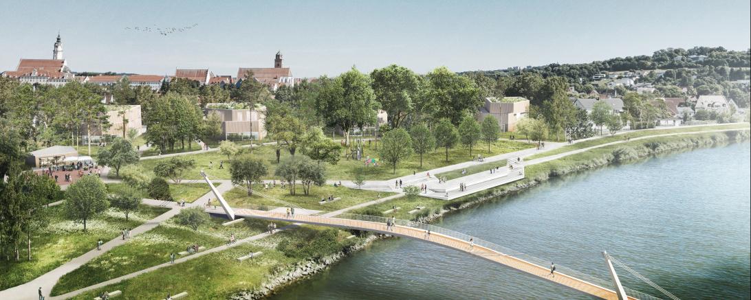 Vogelperspektive Donaupark 