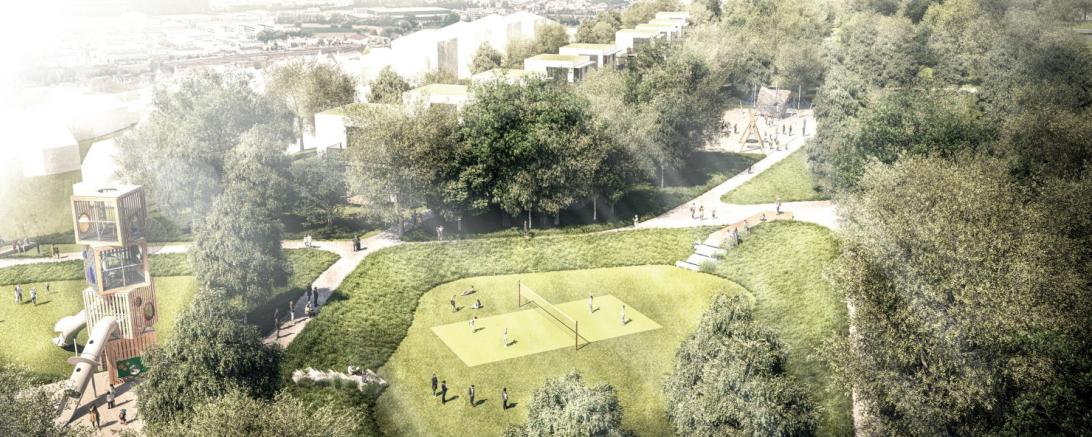 Kletterturm im Alfred-Delp-Quartier 