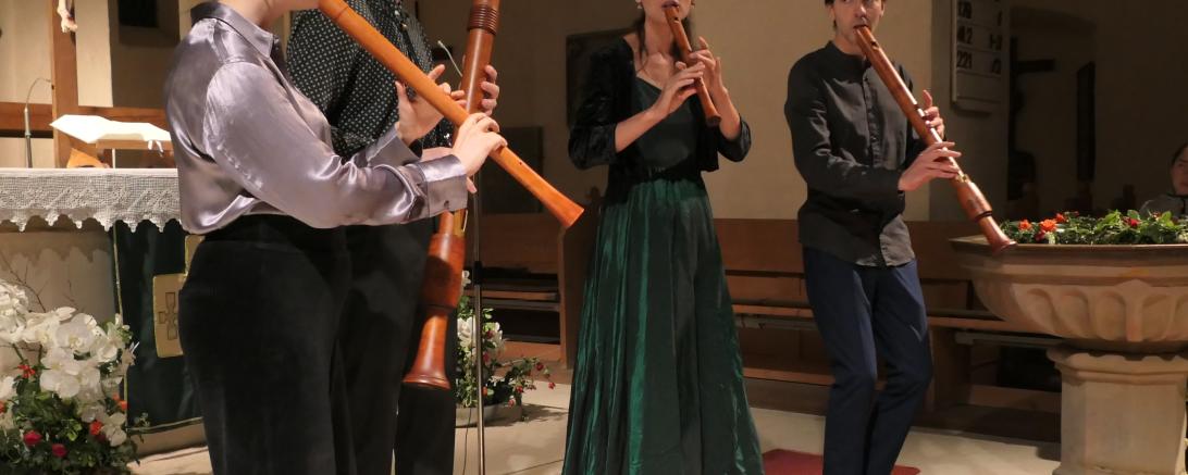 Das Freiburger Blockflötenensembles Feuervogel. 