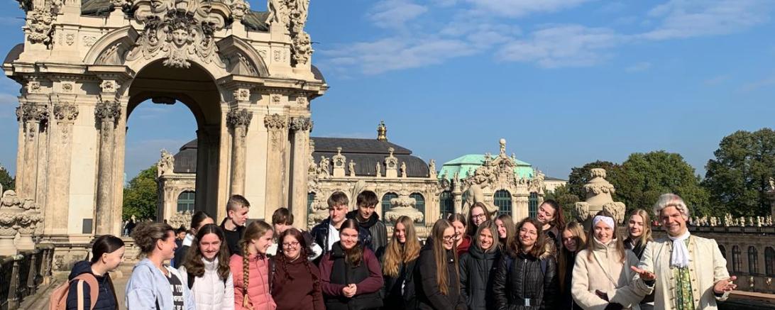 Schülergruppe aus Nördlingen und Olmütz.