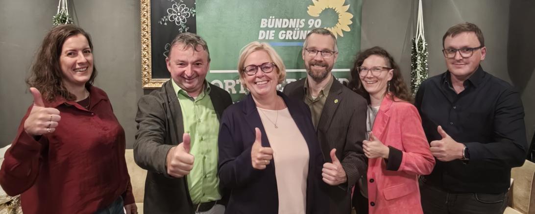 von links nach rechts: Inga Schmalzbauer, Albert Riedelsheimer, Bärbel Stahl, Thomas Krepkowski, Katrin Gleißner, Christian Förg
