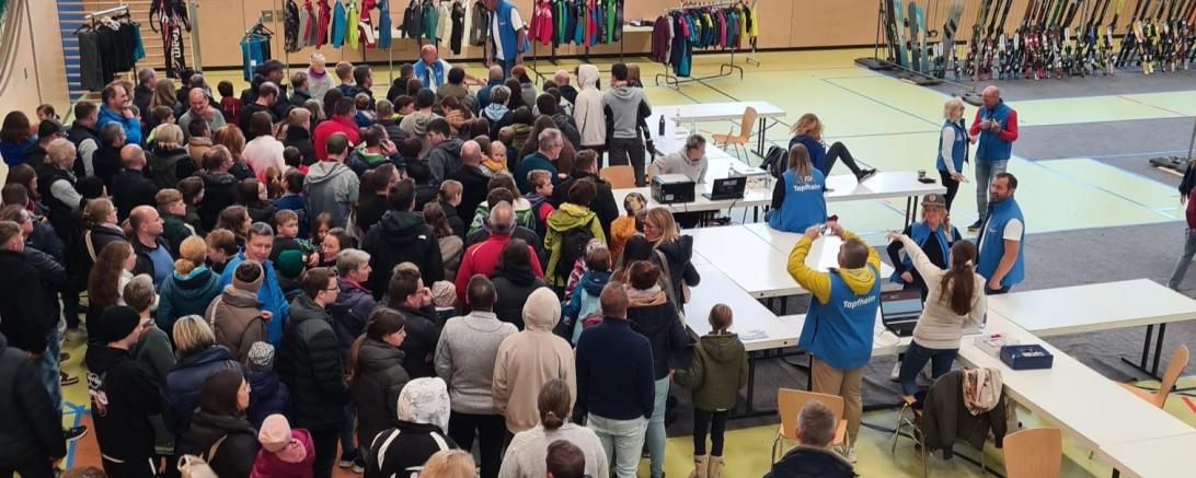 Skibasar in der Turnhalle in Tapfheim 