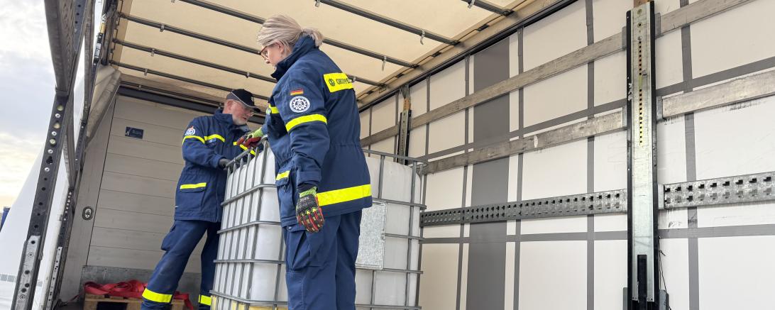Ladungssicherung spielt im THW-Alltag eine wichtige Rolle.