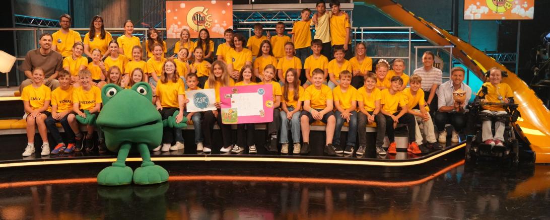 Die Realschule Rain bei ihrem Auftritt im Tigerenten Club.