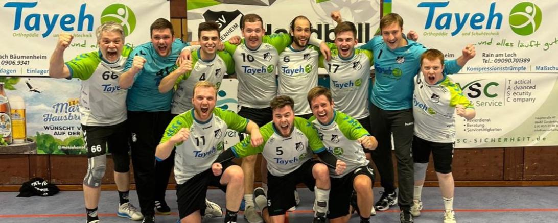 Die erste Herrenmannschaft der Handballer aus Bäumenheim überraschte gegen den Tabellenführer aus Göggingen und konnte einen verdienten Sieg einfahren.