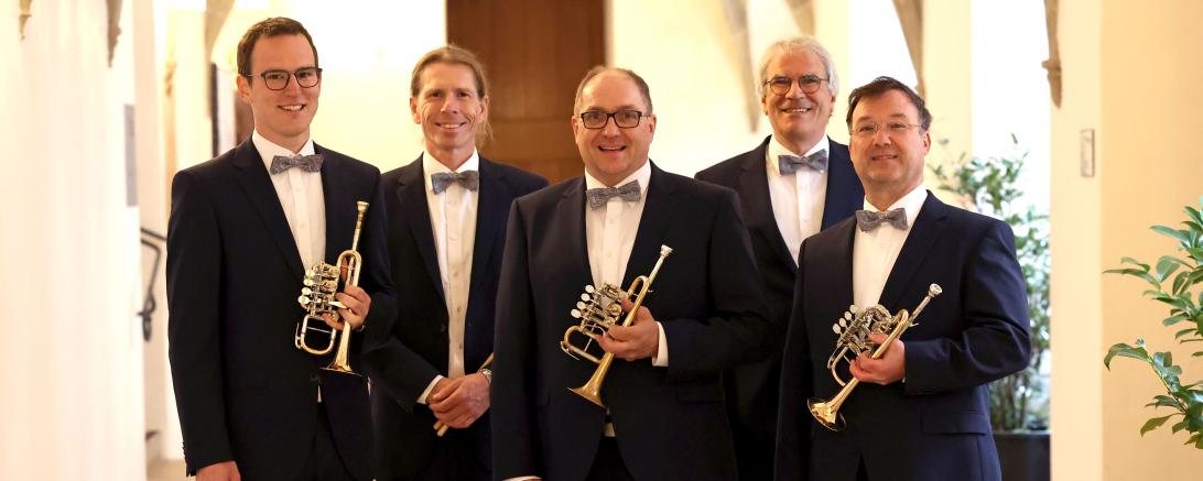 Das Bild zeigt das Bachtrompeten-Ensemble Oettingen.